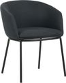 Fauteuil ARCO - 4 pieds métal - gris foncé