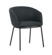 Fauteuil ARCO - 4 pieds métal - bleu nuit