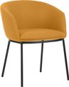 Fauteuil ARCO - 4 pieds métal - jaune safran