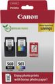 Canon PG-560/CL-561 - Pack de 2 - noir, couleur (cyan, magenta, jaune) - cartouche d'encre originale + papier