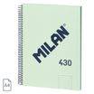 MILAN NOTEBOOK 1 COLOR PAPEL PAUTADO 80 HOJAS A4 SERIE 1918 VERDE