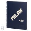 MILAN NOTEBOOK 1 COLOR A4 80 HOJAS CUADRÍCULA 5X5 TD SERIE 1918 AZUL