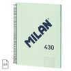 MILAN NOTEBOOK 1 COLOR A4 80 HOJAS CUADRÍCULA 5X5 TD SERIE 1918 VERDE