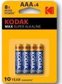 Piles Alcalines AAA Kodak Max - Pack de 4