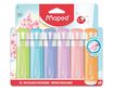 Maped Fluo'Peps Pastel - Pochette de 6 Surligneurs - couleurs assorties