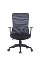 Fauteuil de bureau SENAS - accoudoirs fixes - noir