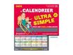 Le calendrier ultra simple pour une famille organisée de Septembre à Décembre (16 mois)- 300 x 300 mm - Frigobloc