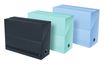 Oxford Harmonia - Boite All in box - Dos 120 mm - Carte rigide rembordée et pelliculée - Disponible en 3 coloris : bleu pastel, vert amande et noir bleuté