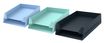 Oxford Harmonia - Corbeille à courrier - 2 niveaux - Carte rigide rembordée et pelliculée - Disponible en 3 coloris : bleu pastel, vert amande et noir bleuté