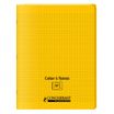 Conquérant Classique - Cahier polypro à rabat 24 x 32 cm - 48 pages - grands carreaux (Seyes) - jaune