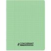 Conquérant Classique - Cahier polypro 17 x 22 cm - 96 pages - grands carreaux (Seyes) - vert clair