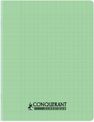Conquérant Classique - Cahier polypro 24 x 32 cm - 96 pages - grands carreaux (Seyes) - vert clair