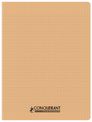 Conquérant Classique - Cahier polypro 24 x 32 cm - 96 pages - grands carreaux (Seyes) - abricot