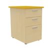 Caisson HT bureau - steely/stelly manager - Profondeur 60 cm - hetre - top jaune curry