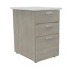 Caisson HT bureau - steely/stelly manager - Profondeur 60 cm - chene gris - top blanc perle