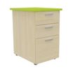 Caisson HT bureau - steely/stelly manager - Profondeur 60 cm - erable - top vert