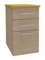 Caisson HT bureau - steely/stelly manager - Profondeur 60 cm - chene - top jaune curry 