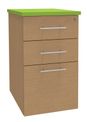 Caisson HT bureau - steely/stelly manager - Profondeur 60 cm - hetre - top vert 