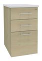 Caisson HT bureau - steely/stelly manager - Profondeur 60 cm - erable - top blanc perle
