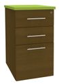 Caisson HT bureau - steely/stelly manager - Profondeur 60 cm - noyer - top vert