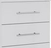 Option kit 2 tiroirs plats a la place du ds  - steely/steely manager - blanc perle