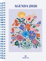 Agenda Flores - 1 semaine sur 2 pages - 15,5 x 21,5 cm - bleu - Oberthur