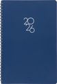 Agenda à spirale Portland - 1 semaine sur 2 pages - 17 x 24,5 cm - bleu - Oberthur