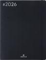 Agenda Flex - 1 semaine sur 2 pages - 22 x 28 cm - noir - Oberthur