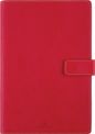 Oberthur - Agenda - 2025 - semainier - reliure peigne - F25S - 160 x 240 mm - papier ivoire - couverture rouge - polychlorure de vinyle (PVC)