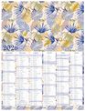 Calendrier Poster or - 6 mois par face - 21 x 26,5 cm - Oberthur