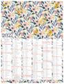 Calendrier Poster or - 6 mois par face - 21 x 26,5 cm - Oberthur