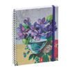 Agenda de bureau Sophie Adde Lady 20S spiralé - 1 semaine sur 2 pages - 15 x 21 cm - Violettes - Exacompta