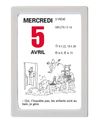 Oberthur - Bloc éphéméride humoristique - 6 x 9 cm - gris