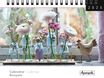 Calendrier mensuel à spirales 16x18 cm - Bouquets