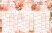 Calendrier bancaire 40x65 cm - Fleurs