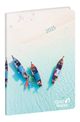 Quo Vadis Respire - Agenda - 2025 - semainier - reliure piquée - mini - 100 x 150 mm - portrait - canoe - multicolore - carton