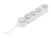 zenitech Home Green - Bloc multiprise - 4 prises eco - 1,5 - blanc
