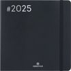 Agenda Flex - 1 semaine sur 2 pages - 16 x 16 cm - noir - Oberthur