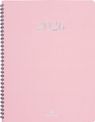 Agenda spiralé Galway - 1 semaine sur 2 pages - 22 x 28 cm - rose - Oberthur