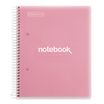 Notebook Emotions, Couverture souple, A5, lignes horizontales 7 mm, 120 feuilles de 5 couleurs, Miquelrius, Rose.