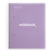 Notebook Emotions, Couverture souple, A5, lignes horizontales 7 mm, 120 feuilles de 5 couleurs, Miquelrius, Lavande.