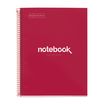 Notebook Emotions, Couverture rigide, A4, lignes horizontales 7 mm, 120 feuilles de 5 couleurs, Miquelrius, Rouge.
