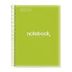 Notebook Emotions, Couverture souple, A4, lignes horizontales 7 mm, 120 feuilles  de 5 couleurs, Miquelrius, Lime.