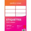 Office Star - 100 Étiquettes rouge fluo - 210 x 297 mm