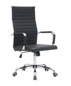 Fauteuil de bureau LUNESSE - accoudoirs fixes - noir