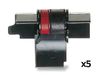 5 Rouleaux encreur compatible Epson IR40T - noir/rouge - pour calculatrice - Armor