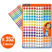 Cléopâtre - 352 gommettes -holographiques géométrique - petites tailles