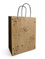 Sac kraft poignées torsadées Starry - 23 x 12 x 30 cm