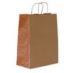 Sac kraft poignées torsadées Jungle terracotta -  24 x 11 x 31 cm