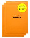 Rhodia - 2 Blocs notes N°18 - 80 feuilles - 80 g - petits carreaux + 1 gratuit